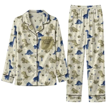 Navy Midshipmen Long Pajama Set Personalized Character Scatter Best Selling