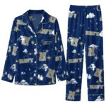 Navy Midshipmen Long Pajama Set Personalized Cloud Stars Blue Best Selling