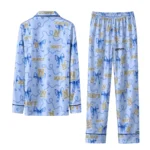 Navy Midshipmen Long Pajama Set Personalized Ribbon Chains Blue Best Selling