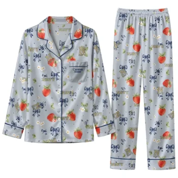 Navy Midshipmen Long Pajama Set Personalized Ribbon Florals Blue Best Selling