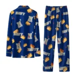 Navy Midshipmen Long Pajama Set Personalized Snack Scatter Blue Best Selling