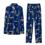 Navy Midshipmen Long Pajama Set Personalized Sprig Scatter Blue Best Selling