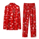 Nc State Wolfpack Long Pajama Set Custom Heart Charms Red Best Selling