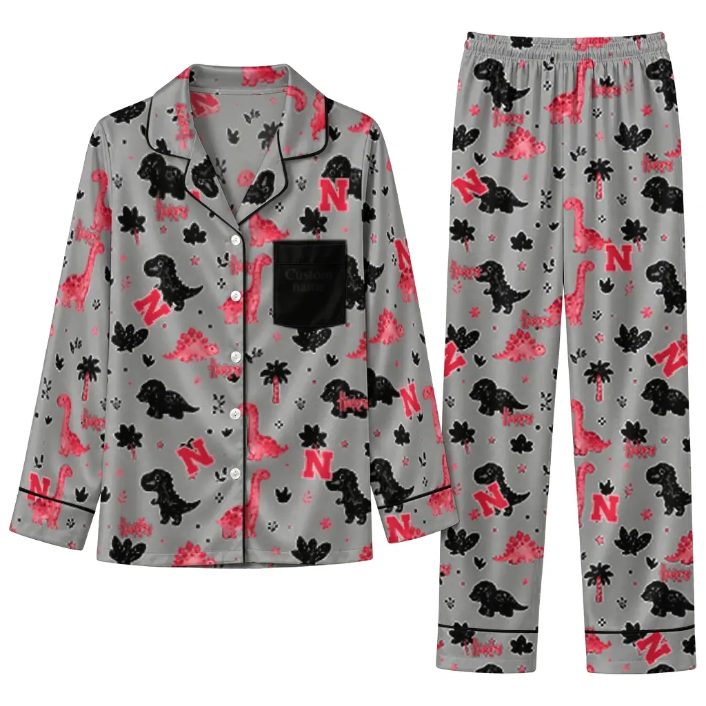 Nebraska Cornhuskers Long Pajama Set Customized Character Scatter Best Selling Nebraska Cornhuskers Long Pajama Set Customized Character Scatter Best Selling