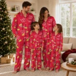 Nebraska Cornhuskers Long Pajama Set Customized Snack Scatter Red Best Selling