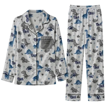 Nevada Wolf Pack Long Pajama Set Customized Character Scatter Best Selling