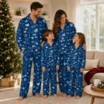 Nevada Wolf Pack Long Pajama Set Customized Heart Charms Blue Best Selling