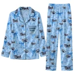 Nevada Wolf Pack Long Pajama Set Customized Ribbon Chains Blue Best Selling