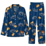 Nevada Wolf Pack Long Pajama Set Customized Snack Scatter Blue Best Selling