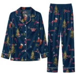 New England Patriots Long Pajama Set Personalized Sprig Scatter Blue Best Selling