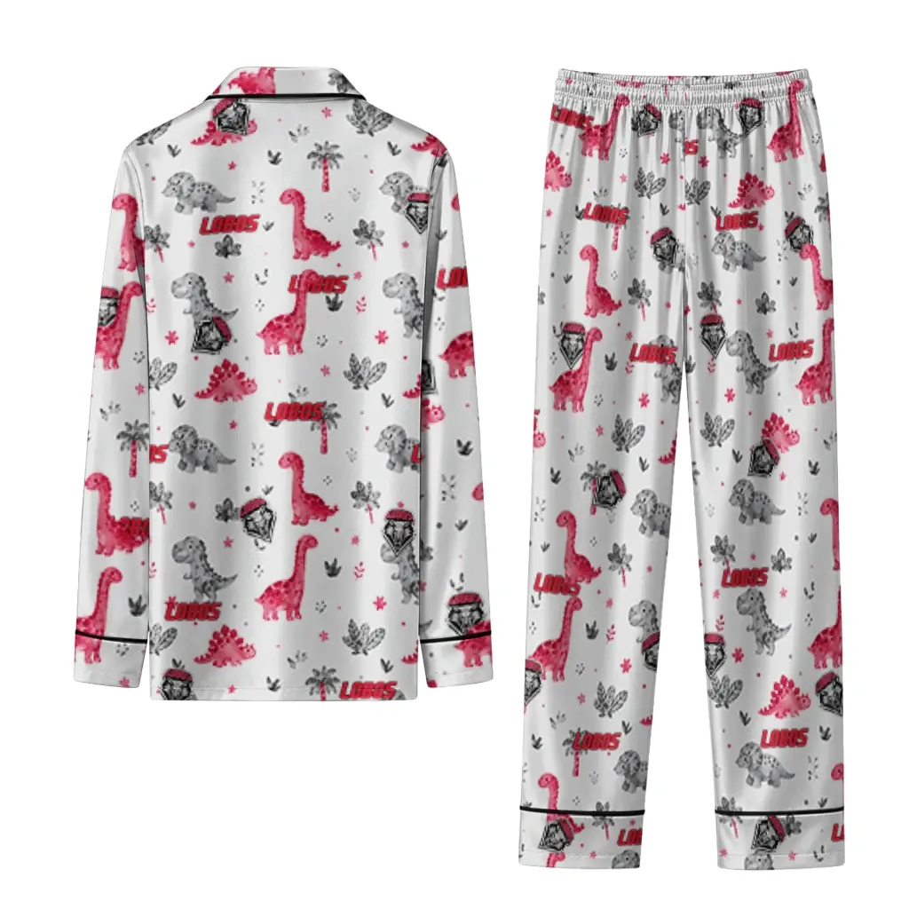 New Mexico Lobos Long Pajama Set Custom Character Scatter Fashion Forward New Mexico Lobos Long Pajama Set Custom Character Scatter Fashion Forward