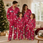 New Mexico Lobos Long Pajama Set Custom Cloud Stars Red Best Selling
