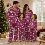 New Mexico State Aggies Long Pajama Set Custom Cloud Stars Crimson Best Selling