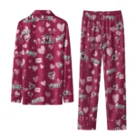 New Mexico State Aggies Long Pajama Set Custom Heart Charms Crimson Best Selling