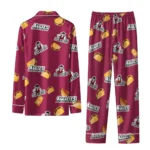 New Mexico State Aggies Long Pajama Set Custom Snack Scatter Crimson Best Selling