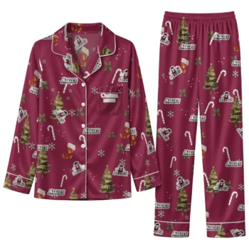 New Mexico State Aggies Long Pajama Set Custom Sprig Scatter Crimson Best Selling