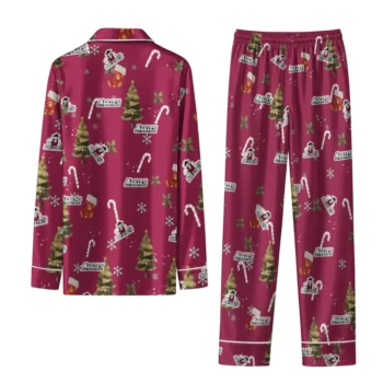 New Mexico State Aggies Long Pajama Set Custom Sprig Scatter Crimson Fashion Forward