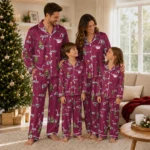 New Mexico State Aggies Long Pajama Set Custom Sprig Scatter Crimson Best Selling