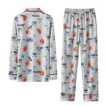 new orleans pelicans long pajama set customized ribbon florals navy best selling.webp