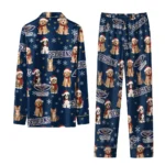 New Orleans Pelicans Long Pajama Set Personalized Animal Scatter Navy Best Selling