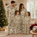New Orleans Saints Long Pajama Set Customized Animal Scatter Gold Best Selling