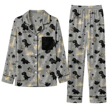 New Orleans Saints Long Pajama Set Customized Character Scatter Best Selling
