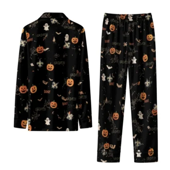 new orleans saints long pajama set personalized icon confetti black fashion forward.webp