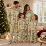 New Orleans Saints Long Pajama Set Personalized Snack Scatter Gold Best Selling
