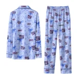 new york giants long pajama set customized ribbon chains blue best selling.webp