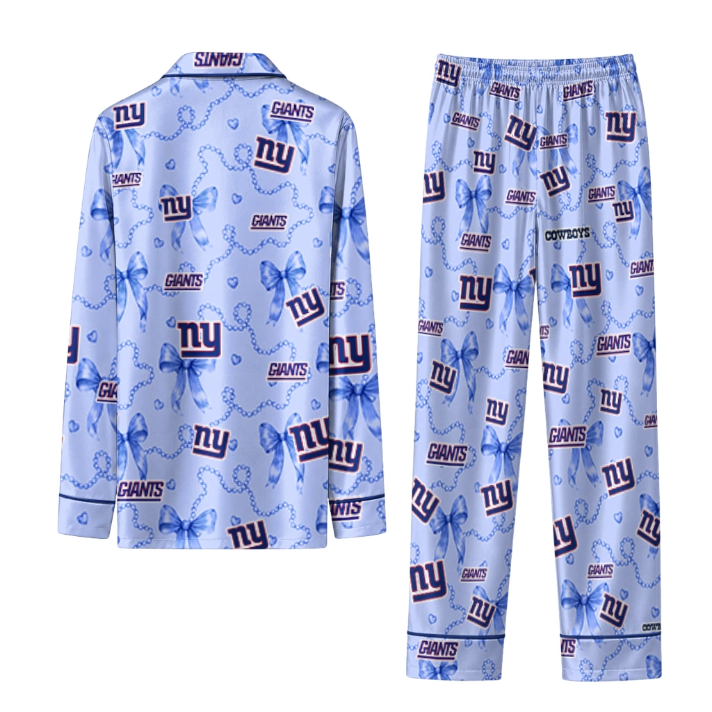 new york giants long pajama set customized ribbon chains blue fashion forward.webp new york giants long pajama set customized ribbon chains blue fashion forward.webp