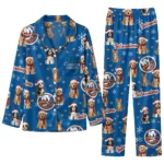 New York Islanders Long Pajama Set - Personalized Animal Scatter Blue 1 New York Islanders Long Pajama Set Personalized Animal Scatter Blue Best Selling