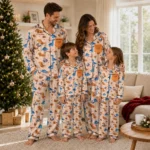 New York Islanders Long Pajama Set Personalized Character Scatter Best Selling
