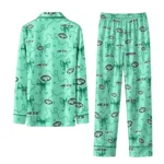 new york jets long pajama set personalized ribbon chains green best selling.webp
