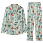 New York Jets Long Pajama Set - Personalized Ribbon Florals Green 1 new york jets long pajama set personalized ribbon florals green best selling.webp