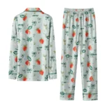 new york jets long pajama set personalized ribbon florals green best selling.webp