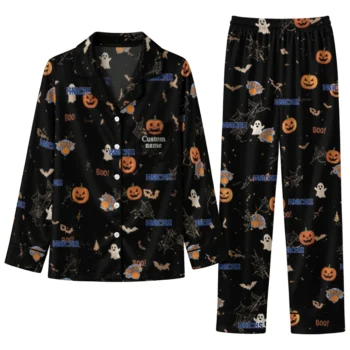 new york knicks long pajama set customized icon confetti black best selling.webp