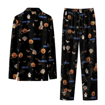 new york knicks long pajama set customized icon confetti black fashion forward.webp