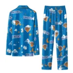 New York Knicks Long Pajama Set Personalized Cloud Stars Blue Best Selling