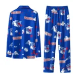 New York Rangers Long Pajama Set Personalized Cloud Stars Blue Best Selling