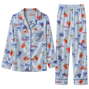 new york rangers long pajama set personalized ribbon florals blue best selling.webp