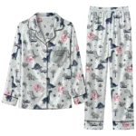 New York Yankees Long Pajama Set Custom Character Scatter Best Selling