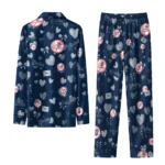 new york yankees long pajama set custom heart charms navy best selling.webp