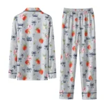 new york yankees long pajama set personalized ribbon florals navy best selling.webp