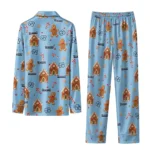 North Carolina Tar Heels Long Pajama Set Personalized Candy Scatter Light Blue Best Selling