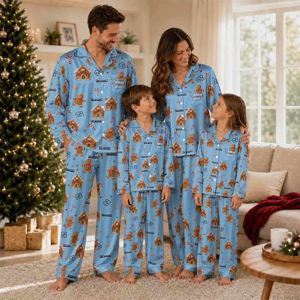 North Carolina Tar Heels Long Pajama Set Personalized Candy Scatter Light Blue Latest Model North Carolina Tar Heels Long Pajama Set Personalized Candy Scatter Light Blue Latest Model