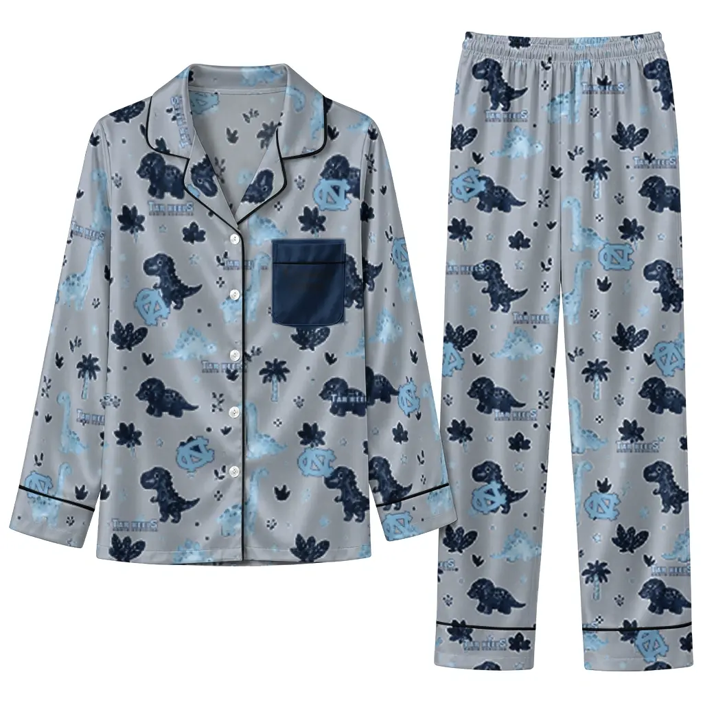 North Carolina Tar Heels Long Pajama Set Personalized Character Scatter Best Selling North Carolina Tar Heels Long Pajama Set Personalized Character Scatter Best Selling