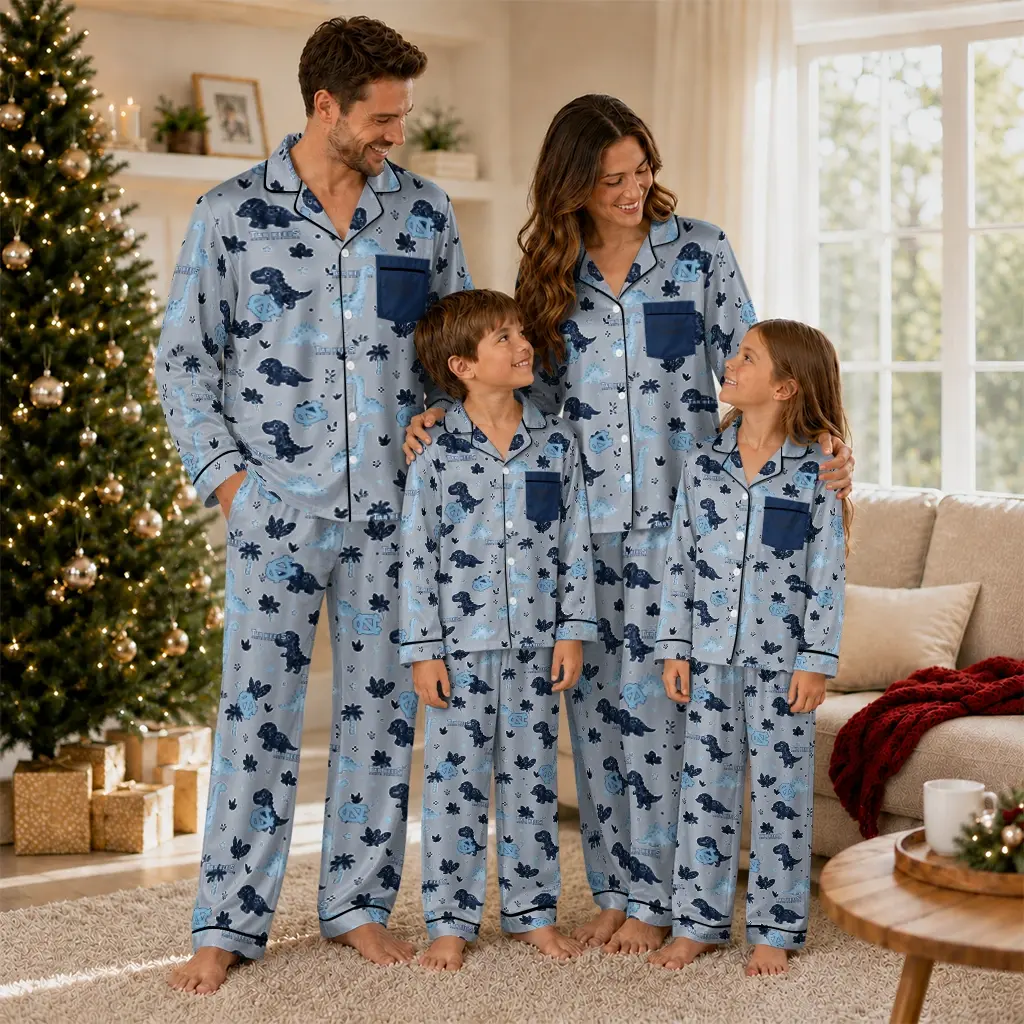 North Carolina Tar Heels Long Pajama Set Personalized Character Scatter Latest Model North Carolina Tar Heels Long Pajama Set Personalized Character Scatter Latest Model