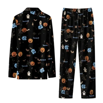 North Carolina Tar Heels Long Pajama Set Personalized Icon Confetti Black Fashion Forward