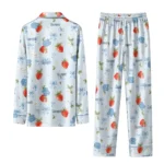 North Carolina Tar Heels Long Pajama Set Personalized Ribbon Florals Light Blue Best Selling