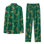 North Dakota State Bison Long Pajama Set Custom Sprig Scatter Green Best Selling